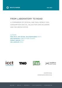 white paper  MAY 2013 From laboratory to road A comparison of official and ‘real-world’ fuel