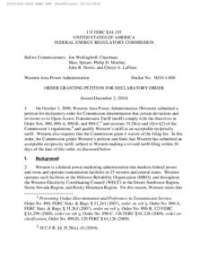 [removed]FERC PDF (Unofficial[removed] FERC ¶ 61,193 UNITED STATES OF AMERICA FEDERAL ENERGY REGULATORY COMMISSION