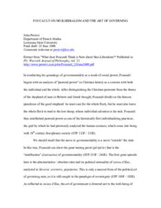 Microsoft Word - Protevi on Foucault and Neoliberalism.docx