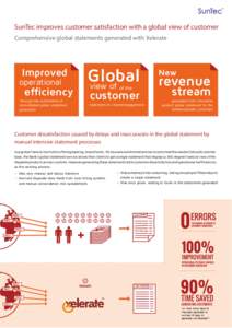 SunTec improves customer satisfaction with a global view of customer Comprehensive global statements generated with Xelerate Improved  operational