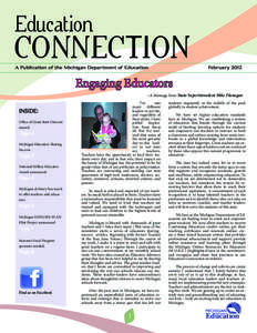 Education  CONNECTION A Publication of the Michigan Department of Education  February 2012