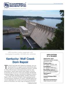 AP No. 045: Kentucky Dam Seepage  URS monitors water seepage with Campbell Scientific CR1000 and AVW206  Kentucky: Wolf Creek