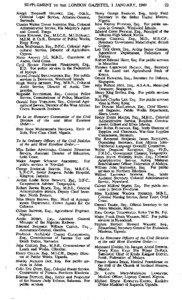 SUPPLEMENT TO THE LONDON GAZETTE, 1 JANUARY, 1949 Joseph Trounsell GILBERT, Esq., O.B.E., Colonial Legal Service, Attorney-General,