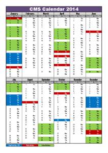 CMS Calendar 2014 January February  March