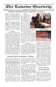Volume 20 Issue 1  July 2014 Published Quarterly by the Lamoine Town Office