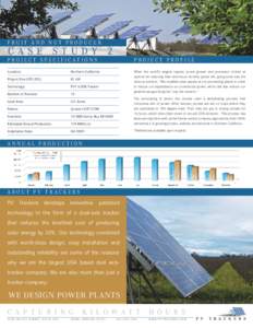 FRUIT AND NUT PRODUCER  CAS E STUDY