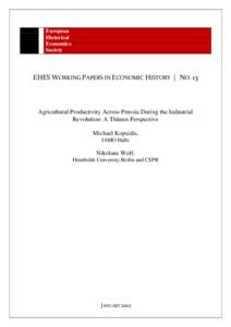 Agricultural productivity / Agriculture / Agrarianism / Prussia / Economic rent / Arable land / Junker / Economics / Economic geography / Renting / Johann Heinrich von Thünen / Germany