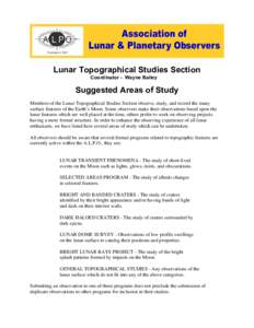 THE  ASSOCIATION  OF  LUNAR  &  PLANETARY  OBSERVERS