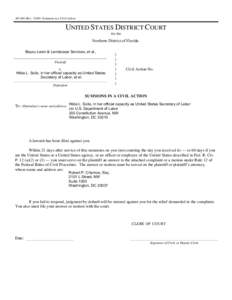 AO 440 (Rev[removed]Summons in a Civil Action  UNITED STATES DISTRICT COURT for the  NorthernDistrict