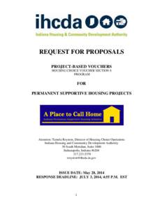 REQUEST FOR PROPOSALS PROJECT-BASED VOUCHERS HOUSING CHOICE VOUCHER SECTION 8 PROGRAM  FOR