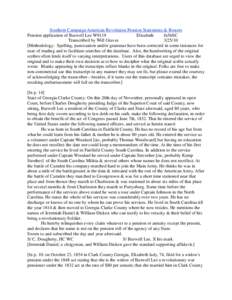 Southern Campaign American Revolution Pension Statements & Rosters Pension application of Burwell Lee W9119 Elizabeth fn56SC Transcribed by Will Graves[removed]