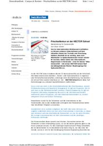 Deutschlandfunk - Campus & Karriere - Frischzellenkur an der HECTOR School  Seite 1 von 2 Hilfe | Suche | Sitemap | Kontakt | Presse | Deutschlandradio Kultur