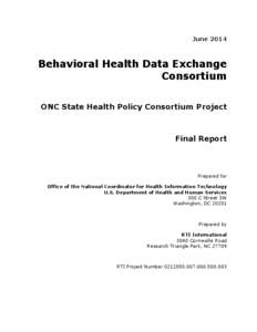 Behavioral Health Data Exchange Consortium