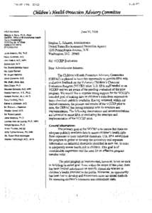 Letter from Melanie Marty to Administrator Johnson re: Feedback on VCCEP Pilot