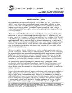 Microsoft Word - Financial Market Update - July 2007.DOC