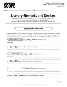 Literary Elements and Devices  DRAMA: The Rocket’s Red Glare, pages[removed]September 2014 ®