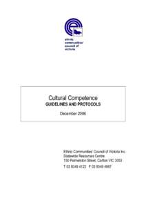 Cultural Competence Guidelines and Protocols