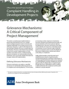 Grievance Mechanisms: A Critical Component of Project Management