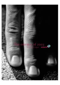 Jaarverslag (Eng) Essent 18:21 Pagina 1 The essence of 2003 the annual report