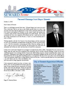 Scene  Fall/Winter[removed]Volume 5, Issue 2  Farewell Message from Mayor Glawatz