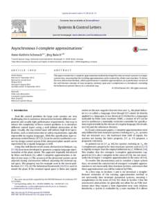 Asynchronous l-complete approximations