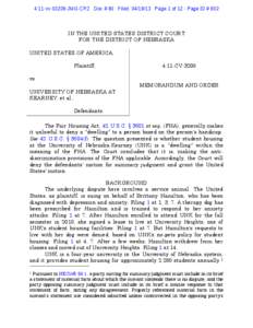 4:11-cv[removed]JMG-CRZ Doc # 80 Filed: [removed]Page 1 of 12 - Page ID # 802  IN THE UNITED STATES DISTRICT COURT FOR THE DISTRICT OF NEBRASKA UNITED STATES OF AMERICA, Plaintiff,