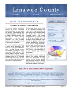Lenawee County Newsletter[removed]Edition 1, Volume 2]