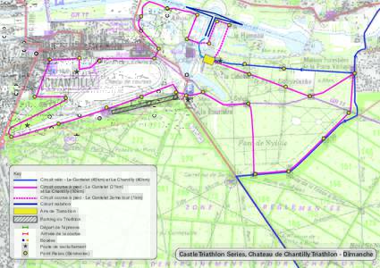 © IGNKey Circuit vélo - Le Gantelet (45km) et Le Chantilly (40km) Circuit course à pied - Le Gantelet (21km)