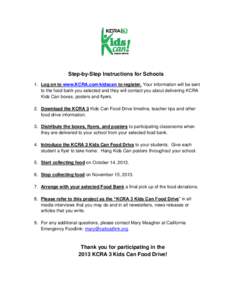 Food drive / Poster / Television in the United States / Visual arts / KCRA-TV / Food bank / KidsCan