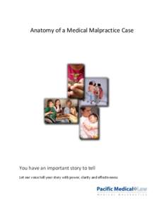 Anatomy of a Medical Malpractice Case  You have an important story to tell Let our voice tell your story with power, clarity and effectiveness  Our Litigation Team