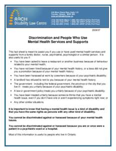Mental Health fact sheet on human rights - English