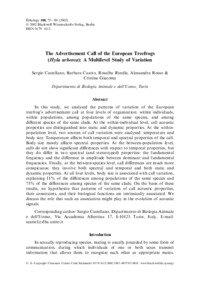 Ethology 108, 75Ð[removed]) Ó 2002 Blackwell Wissenschafts-Verlag, Berlin ISSN 0179±1613