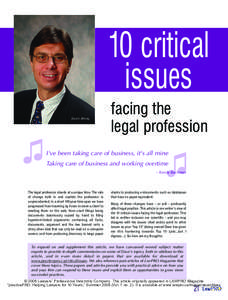 10 critical issues David J. Bilinsky facing the legal profession