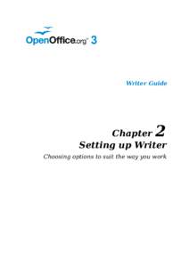 Writer Guide  2 Chapter Setting up Writer