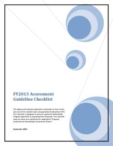 FY 13 Brownfields Guideline: A Detailed Review of Assessment, RLF, and Cleanup Application Process