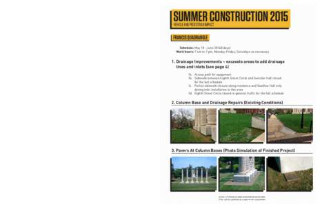 FRANCIS QUADRANGLE  SUMMER CONSTRUCTION 2015 VEHICLE AND PEDESTRIAN IMPACT  Gannet