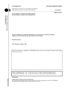 International economics / Food politics / Biofuels / Agricultural economics / Trade and development / Development Assistance Committee / World food price crisis / Agricultural policy / Organisation for Economic Co-operation and Development / Economics / International trade / Development