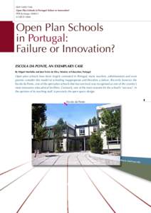 ISSN[removed]Open Plan Schools in Portugal: Failure or Innovation? PEB Exchange[removed] © OECD[removed]Open Plan Schools