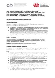 Multilingualism / Foreign language / Sociolinguistics / Knowledge / Assistant teacher programme of the Educational Exchange Service / Assistant teacher / Language education / Linguistics / Education