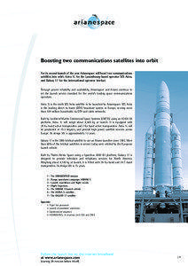 Guiana Space Centre / Ariane / Expendable launch system / Vega / Spacebus / Galaxy 17 / Soyuz / Astra / Intelsat / Spaceflight / European Space Agency / Ariane 5