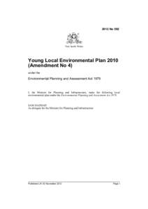 2012 No 592  New South Wales Young Local Environmental Plan[removed]Amendment No 4)
