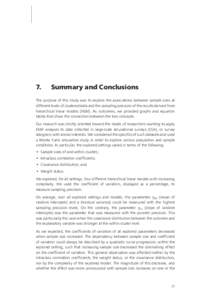 literature review  7. Summary and Conclusions
