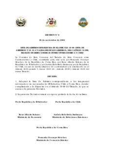 DECISION N° 8 26 de noviembre de 2004 LISTA DE ARBITROS ESTABLECIDA EN EL ARTICULOLISTA DE ARBITROS) YCUALIDADES DE LOS ARBITROS), DEL CAPITULO 19 DEL TRATADO DE LIBRE COMERCIO ENTRE CENTROAMERICA Y CHIL