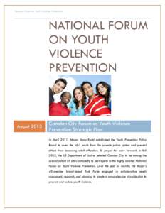 National Forum on Youth Violence Prevention