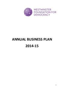 ANNUAL BUSINESS PLAN  CONTENTS