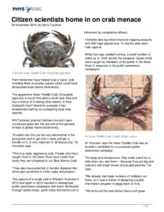 Crab fisheries / Crabs / Fishing industry / Crab / Charybdis japonica / Charybdis / Phyla / Protostome / Portunoidea