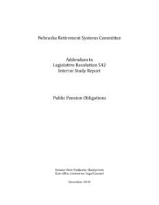 LR 542 Retirement Committee Addendum Report