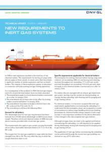 SAFER, SMARTER, GREENER  TECHNICAL UPDATEJANUARY NEW REQUIREMENTS TO INERT GAS SYSTEMS