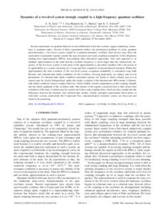 Adiabatic theorem / Coherent states / Relaxation / Jaynes–Cummings model / Perturbation theory / Oscillation / Resonator / Harmonic oscillator / Normal mode / Physics / Quantum mechanics / Resonance