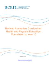 Exercise / Rehabilitation medicine / Therapy / Victorian Essential Learning Standards / Physical therapy / Psychological resilience / Physical education / Health education / Other Learning Experiences / Medicine / Health / Health promotion